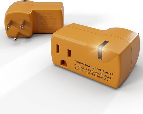 MAXKOSKO 2 PCS Freeze Thermostatically Controlled Outlet，Automatically Turn On Below 38 °F and Off Over 50 °F in Saudi Arabia