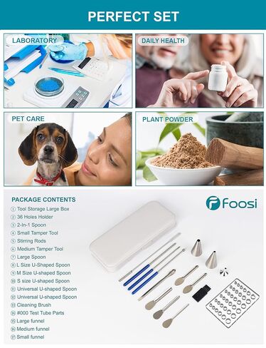 مجموعة آلة تعبئة الكبسولات - أدوات صينية حشو حبوب منع الحمل لتحضير كبسولات الجل الفارغة بسرعة جميع الأحجام 000 00 0 1 2 3 4 5، أداة ملاعق الملاعق المخبرية 13 قطعة in Kuwait