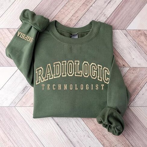 Personalized Embroidered Radiologic Technologist Sweatshirt – Custom RAD Tech Crewneck, XRAY Tech Sweater, Radiology Embroidered Shirts, Tech Appreciation Gifts, Unisex Sweatshirt for Women & Men in Saudi Arabia