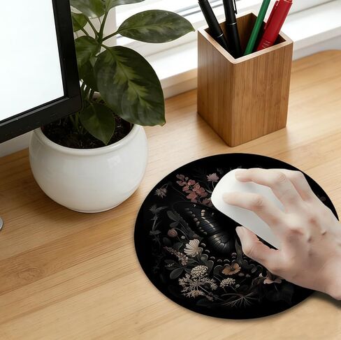Butterfly Mouse Pad, Boho Butterfly and Moth Mousepad Mouse Mat with Non-Slip Rubber Base for Home Office Desk Accessories, Desk Supplies for Women Office Aesthetic,7.9x7.9 Inch in Saudi Arabia