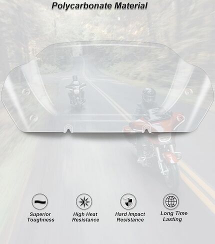 فاصل الرياح للزجاج الأمامي مقاس 8 بوصات يناسب Harley Davidson CVO Street Glide FLHXSE 2023-up، Street Glide FLHX 2024-up، 2025-up FLHXU، 2026-up FLHLT، FLHLTSE، FLHXL، FLHXLSE، FLHXSTSE in Kuwait