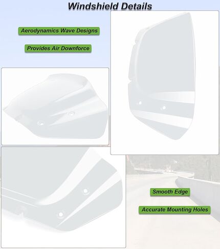 فاصل الرياح للزجاج الأمامي مقاس 8 بوصات يناسب Harley Davidson CVO Street Glide FLHXSE 2023-up، Street Glide FLHX 2024-up، 2025-up FLHXU، 2026-up FLHLT، FLHLTSE، FLHXL، FLHXLSE، FLHXSTSE in Kuwait