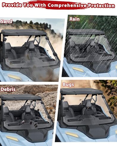Front Clear Windshield for Polaris RZR PRO XP/R/S 2025+ Accessories, Lightly Hard Coated Scratch-resistant PC Front Windshield for 2025 Polaris RZR PRO XP4/R4/S4 in Saudi Arabia