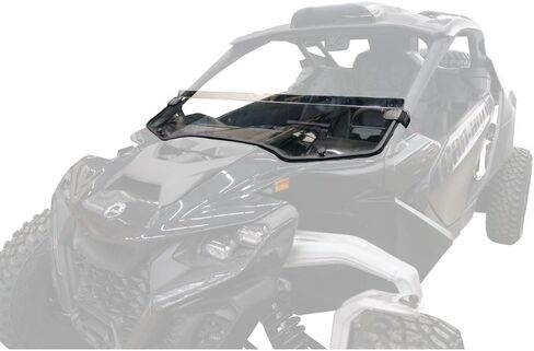 TUSK نصف زجاج أمامي شفاف قابل للإزالة - مقاوم للخدش لسيارة Can-Am Maverick R Max X RS 2025-2026 in Saudi Arabia
