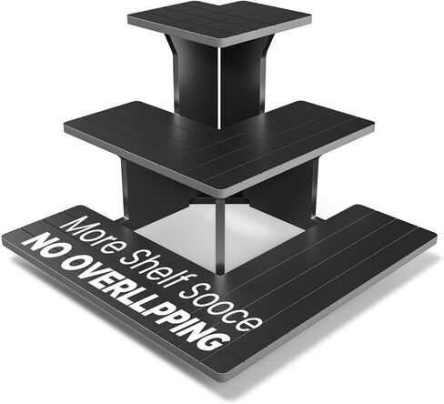 3 Tier Retail Display Stand, Portable Product Display Stand, for Store Retail Display Racks, Cupcake、Candlesticks、Glasses、Jars、Crafts、Jewellery、 Farmers Market Display (Triangles) in Saudi Arabia