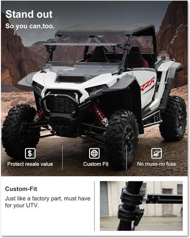 KIWI MASTER Flip Up Windshield for 2024-2026 Polaris RZR XP 1000/RZR XP S 1000 Accessories, Hard Coat Poly Front Window, Heavy Duty Polycarbonate, Scratch Resistant in Saudi Arabia