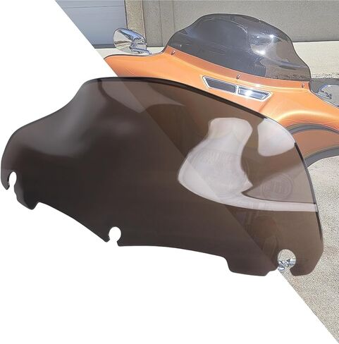 HDBUBALUS 9" Motorcycle Wave Windshield Batwing Fairing Windscreen Fit For Harley Touring FLHT FLHTK FLHX Touring Electra Street Glide Ultra Limited CVO 14-24 Trike 14-25 Smoke in Saudi Arabia