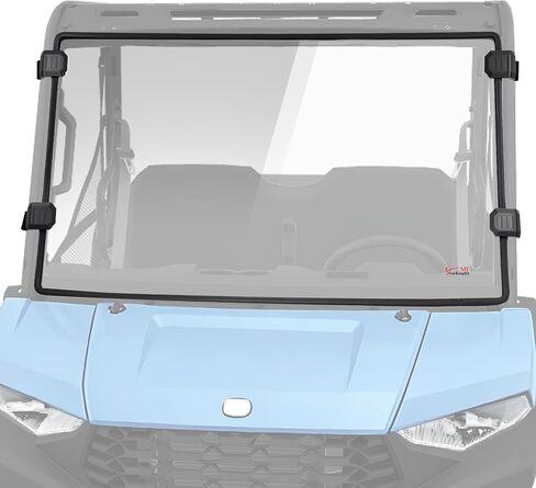 الزجاج الأمامي StarknightMT متوافق مع Polaris Ranger SP 570 2022-2026، Ranger متوسط ​​الحجم 570 500 EV ETX 2015-2022، زجاج أمامي كامل UTV شفاف مقاوم للخدش in Saudi Arabia