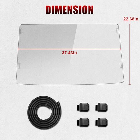 الزجاج الأمامي StarknightMT متوافق مع Polaris Ranger SP 570 2022-2026، Ranger متوسط ​​الحجم 570 500 EV ETX 2015-2022، زجاج أمامي كامل UTV شفاف مقاوم للخدش in Saudi Arabia