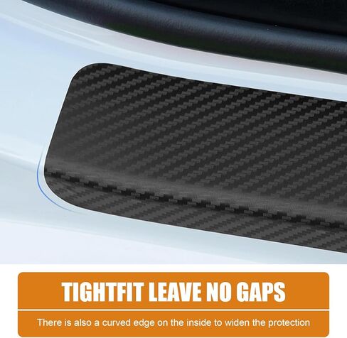 4 PCS Car Door Sill Protector, Anti-Scratch PVC Sill Protection Sticker, Anti-Impact Scuff-Resistant Auto Threshold Cover Strips, Universal for Most Cars, SUV, Truck (Black) in Saudi Arabia