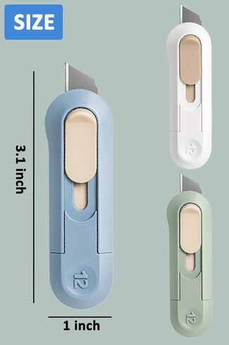 6 Pack Letter Opener Envelope Slitter - Envelope Opener Slitter, Mail Opener Tool, Package Opener, Cute Office Supplies for Desk (White/Blue/Green) in Saudi Arabia