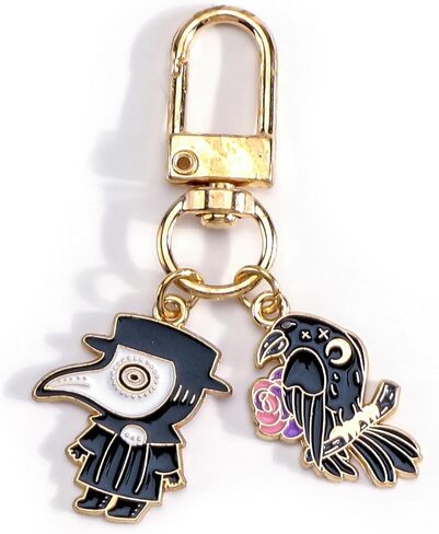 Halloween Keychain Gothic Keychain Plague Doctor & Crow Goth Gifts Spooky Gifts for Women Friends Birthday Christmas in Saudi Arabia
