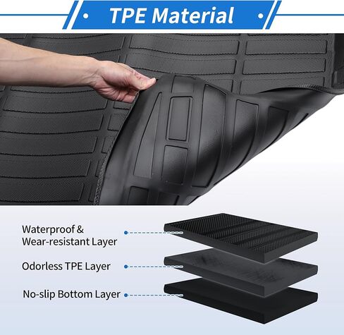 Rear Trunk Mat for Nissan Rogue SV S SL 2014-2020 5 Seat Upgrade TPE Cargo Liner Replacement for Nissan Rogue Non Slip Cargo Mat Trunk Protector in Saudi Arabia