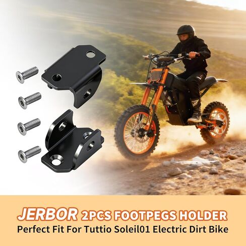 2 قطعة حامل أوتاد قدم الدراجة E-Dirt متوافق مع Tuttio Soleil 01 - دعامة مسند قدم سوداء على شكل فارس من الألومنيوم in Kuwait