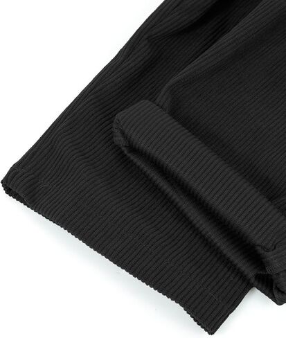 Men's Corduroy Cargo Joggers with Drawstring & Pockets - Casual Streetwear Sweatpants in Saudi Arabia
