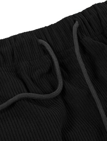 Men's Corduroy Cargo Joggers with Drawstring & Pockets - Casual Streetwear Sweatpants in Saudi Arabia