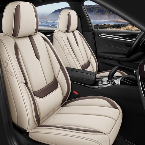Car Seat Covers Full Set for Toyota Camry 2015-2025,Waterproof Faux Leather Seat Protector, Split Bench Compatible, Breathable Anti-Slip Auto Accessories Universal Fit SUV Sedan(Black/Red,5 Seat) in Saudi Arabia