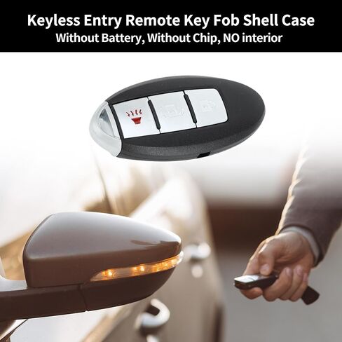 X AUTOHAUX مفتاح شل حالة دخول بدون مفتاح عن بعد مفتاح فوب استبدال حالة لنيسان 370Z 2010-2019 لنيسان مورانو 2009-2014 3 أزرار KR55WK48903 KR55WK49622 in Kuwait