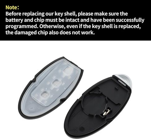 X AUTOHAUX مفتاح شل حالة دخول بدون مفتاح عن بعد مفتاح فوب استبدال حالة لنيسان 370Z 2010-2019 لنيسان مورانو 2009-2014 3 أزرار KR55WK48903 KR55WK49622 in Kuwait