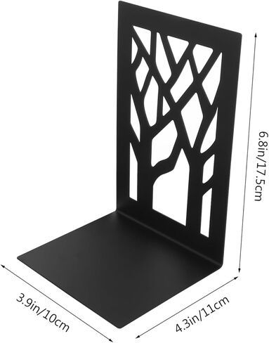 NUOBESTY 2pcs Heavy-Duty Iron Bookend Supports Non-Skid Decorative Book Holders for Home Office and Library Organization Sturdy Design in Saudi Arabia