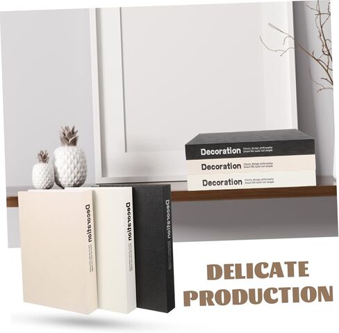 Zerodeko 3pcs Book Ornament Book Shelf Decor Aesthetic Fake Home Decor Display Prop Tabletop Ornament in Saudi Arabia