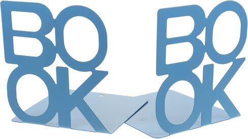 NUOBESTY 2pcs Metal Bookends Decorative Letter Shaped Book Holders for Shelves Elegant Organizers for Books Magazines and Documents Sturdy Design for Home Office Use in Saudi Arabia
