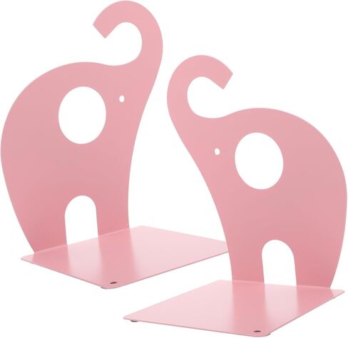 TEHAUX 1pair Cute Elephant Metal Bookends for Desk Organization Book Holders for Home Office Library and Study Decorative Book Storage in Saudi Arabia