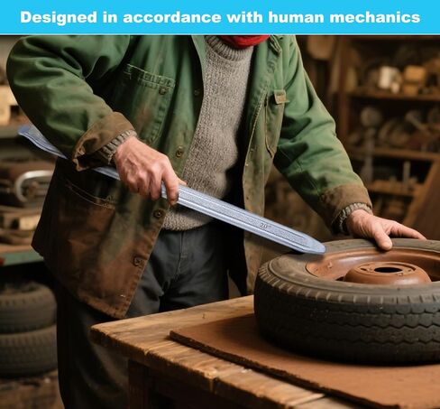 2 حزمة من ملاعق الإطارات مقاس 24 بوصة حديد، أداة تغيير الإطارات شديدة التحمل، شريط رافعات الإطارات، للسيارات والدراجات النارية والدراجات الترابية وملعقة إطارات جزازة العشب (18 بوصة) in Kuwait