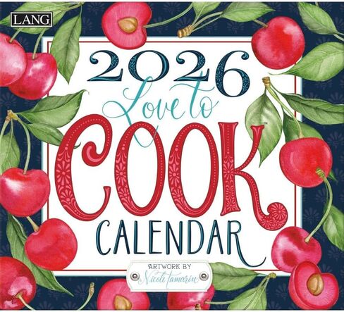 Lang, Love to Cook 2026 Wall Calendar by Nicole Tamarin, 13.4'' X 12'', 12-Month Calendar with Stapled Binding in Saudi Arabia