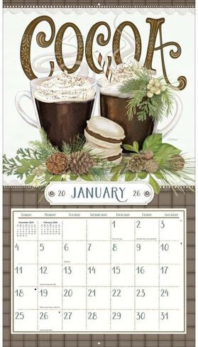 Lang, Love to Cook 2026 Wall Calendar by Nicole Tamarin, 13.4'' X 12'', 12-Month Calendar with Stapled Binding in Saudi Arabia