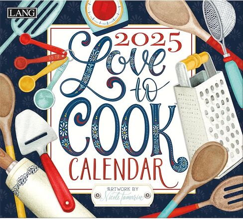 Lang, Love to Cook 2026 Wall Calendar by Nicole Tamarin, 13.4'' X 12'', 12-Month Calendar with Stapled Binding in Saudi Arabia