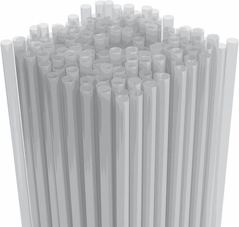 Disposable Plastic Drinking Straws - Straight - 7.75" Long (Clear, 250) in Kuwait