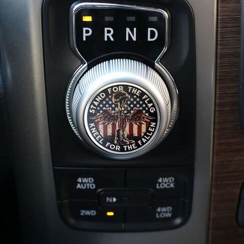 غطاء مقبض مفتاح ناقل الحركة من الألومنيوم لوحة تقليم ناقل الحركة لدودج رام 1500/2500 حامل متقاطع لساحة المعركة لركوع العلم للوطنيين الذين سقطوا in Kuwait