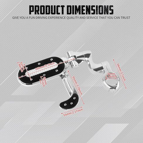 Highway Foot Pegs with Flip-out Heel Rests For 1.25" Engine Guard Motorcycle Footpegs Fit for Harley Touring Road King Glide Softail Dyna Sportster Breakout Deluxe Fat Bob CVO (Chrome) in Saudi Arabia