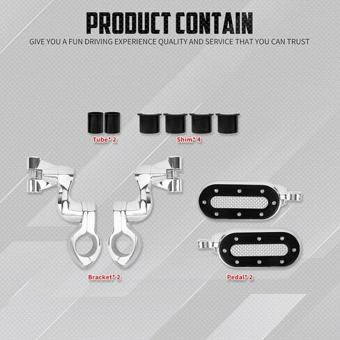 Highway Foot Pegs with Flip-out Heel Rests For 1.25" Engine Guard Motorcycle Footpegs Fit for Harley Touring Road King Glide Softail Dyna Sportster Breakout Deluxe Fat Bob CVO (Chrome) in Saudi Arabia