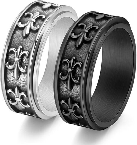 Personality Diamond Ornate Geometric 3D Band Ring,Pure Handmade Gear Spinning Diamond Starry Ring,For Women Men Teens,Diamond Ring with Moving Gears Mechanical Decompression Anxiety in Saudi Arabia