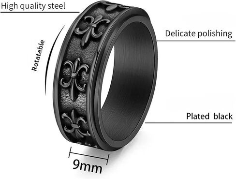 Personality Diamond Ornate Geometric 3D Band Ring,Pure Handmade Gear Spinning Diamond Starry Ring,For Women Men Teens,Diamond Ring with Moving Gears Mechanical Decompression Anxiety in Saudi Arabia