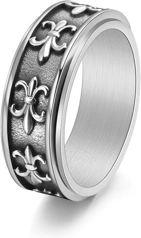 Personality Diamond Ornate Geometric 3D Band Ring,Pure Handmade Gear Spinning Diamond Starry Ring,For Women Men Teens,Diamond Ring with Moving Gears Mechanical Decompression Anxiety in Saudi Arabia
