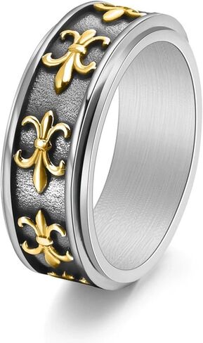 Personality Diamond Ornate Geometric 3D Band Ring,Pure Handmade Gear Spinning Diamond Starry Ring,For Women Men Teens,Diamond Ring with Moving Gears Mechanical Decompression Anxiety in Saudi Arabia