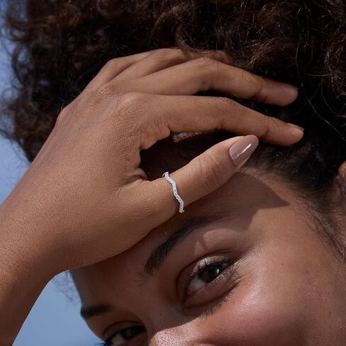 STORYJEWELLERY Thumb Rings for Women, Silver Ring, Silver Wedding Band for Women, Wave Ring, Stackable Rings, Gifts for Her in Saudi Arabia