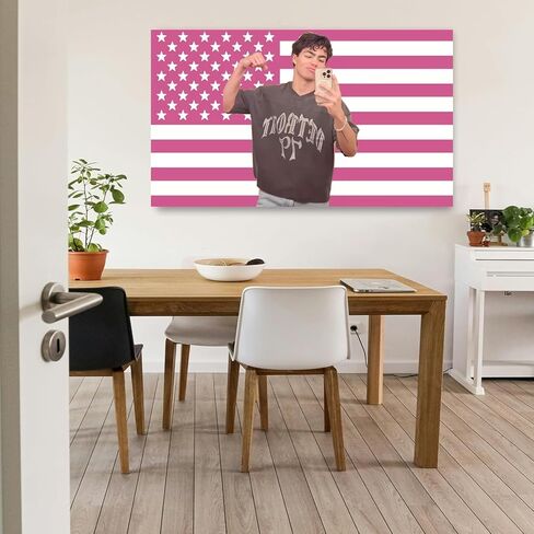 Malachi Barton Flag 3x5 Ft Pink American Flag Tapestry Funny USA Poster – College Dorm Room Decor Wall Art, Bedroom Poster, Outdoor Party Tailgate Yard Flag with 4 Brass Grommets #2 in Saudi Arabia