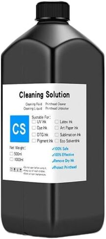 1000ML Compatible Universal Quality Curing Ink for L800 L805 L1800 R290 R330 1390 1400 1410 DX5 DX7 Printer Models Gloss Varnish Ink Aftermarket Replacement(1PC-Hard-CY) in Saudi Arabia