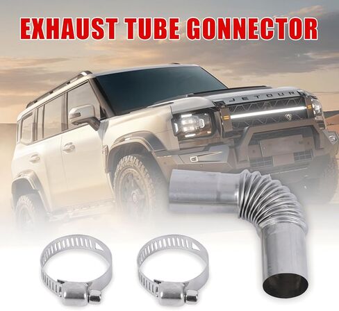 2Pcs Diesel Heater Exhaust Pipe Tube 90 Degree Elbow with 4Pcs Clamps and Screwdriver,24mm Air Parking Heater Duct Connector Outlet Exhaust Extension Elbow,Diesel Heater Accessories Parts in Saudi Arabia