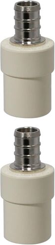 2 Pieces XFITTING 1/2" Pex x 1/2" CPVC Coupling, Transition Coupling, Pex B Crimp Version in Saudi Arabia