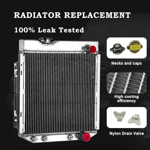 3 Row Aluminum Radiator fits for 1965-1966 Ford Mustang,1960-1965 Ford Falcon Ranchero,1960-1965 Mercury Comet 2.4L 2.8L 3.3L 3.6L 4.3L 4.7L 7.0L in Kuwait