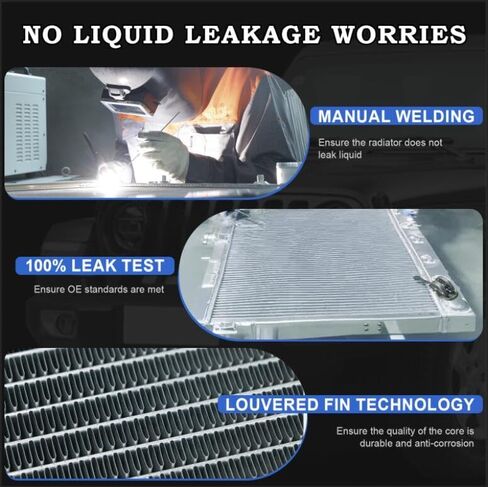 3 Row Aluminum Radiator fits for 1965-1966 Ford Mustang,1960-1965 Ford Falcon Ranchero,1960-1965 Mercury Comet 2.4L 2.8L 3.3L 3.6L 4.3L 4.7L 7.0L in Kuwait