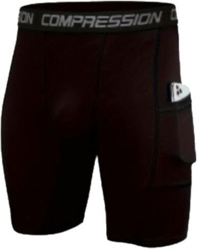 Men’s Compression Shorts,with High Elasticity and Pocket, Breathable Athletic Fitness Pants for Running and Training in Saudi Arabia