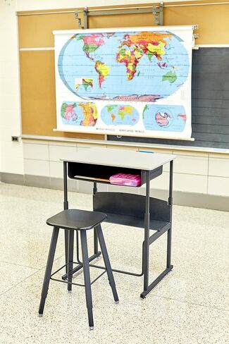 Safco Products 1205BL Alphabetter® Stool for Alphabetter Stand-Up Desk (Sold Separately), Black Frame, Black Seat Classroom and Home School Desk in Saudi Arabia