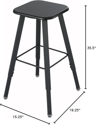 Safco Products 1205BL Alphabetter® Stool for Alphabetter Stand-Up Desk (Sold Separately), Black Frame, Black Seat Classroom and Home School Desk in Saudi Arabia