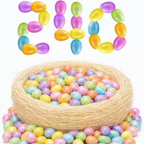 KatchOn, 240 Pc Assorted Mini Easter Eggs Bulk | Colorful Foam Tiny Easter Eggs 1.5×1.8 cm for Crafts | Easter Party Favors, Basket Stuffers | Easter Decorations for Home Decor in Saudi Arabia